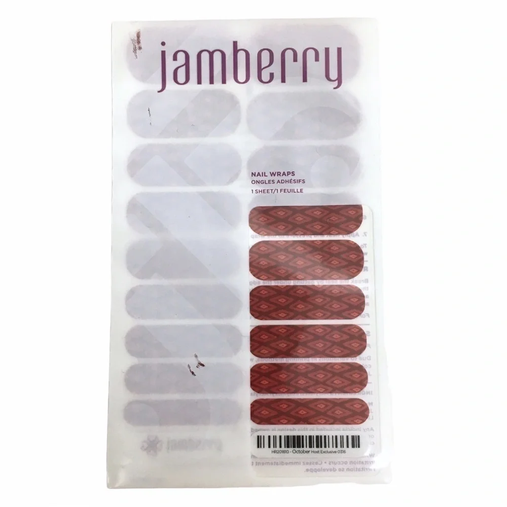 JAMBERRY Nail Wraps October Host 2016 Gift Promo Brushed Diamonds Southwestern